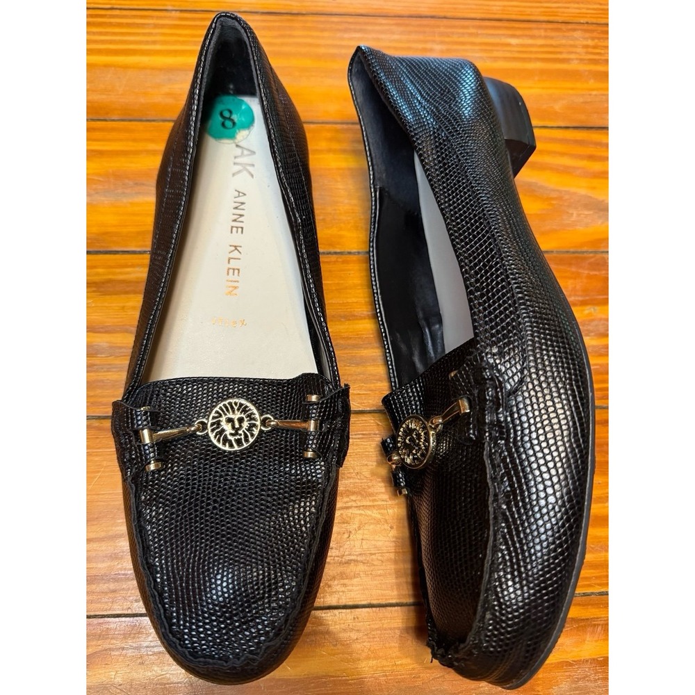 Anne Klein Iflex Black Loafers‎ Size 8